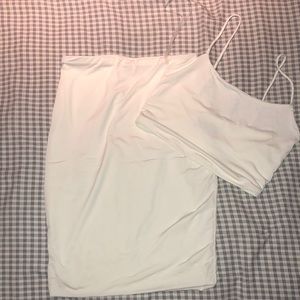 ☀️White Skirt And Tank Top Set